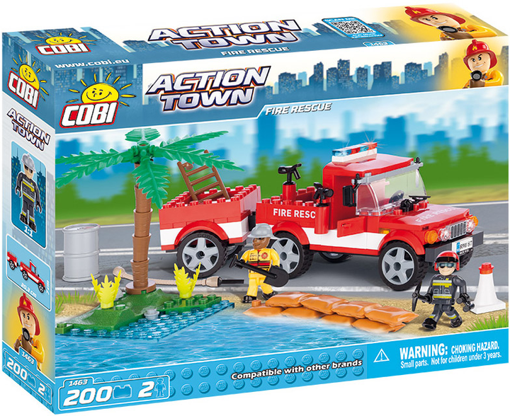 Klocki konstrukcyjne Cobi Fire Rescue Team 200 elementów (COBI-1463) - obraz 2