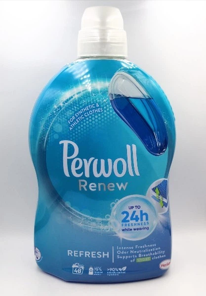 Средство для деликатной стирки Perwoll Renew Уход и освежающий эффект 2880 мл 54 стирок - Фото 1 Средство для деликатной стирки Perwoll Renew Уход и освежающий эффект 2880 мл 54 стирок - изображение 1