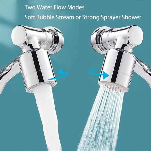 Насадка на кран поворотная 1080° Grand Water Filter , экономичный распылитель воды, 2 режима - изображение 8