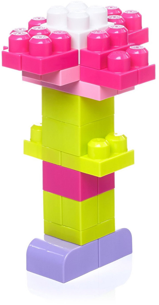 Klocki konstrukcyjne Mega Bloks First Builders 60 elementów Różowy (DCH54) - obraz 2