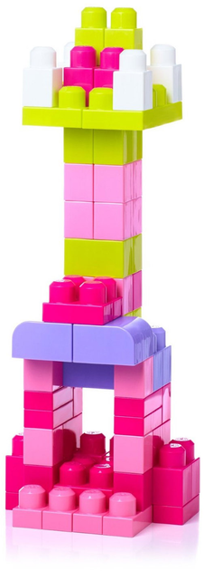 Klocki konstrukcyjne Mega Bloks First Builders 60 elementów Różowy (DCH54) - obraz 5
