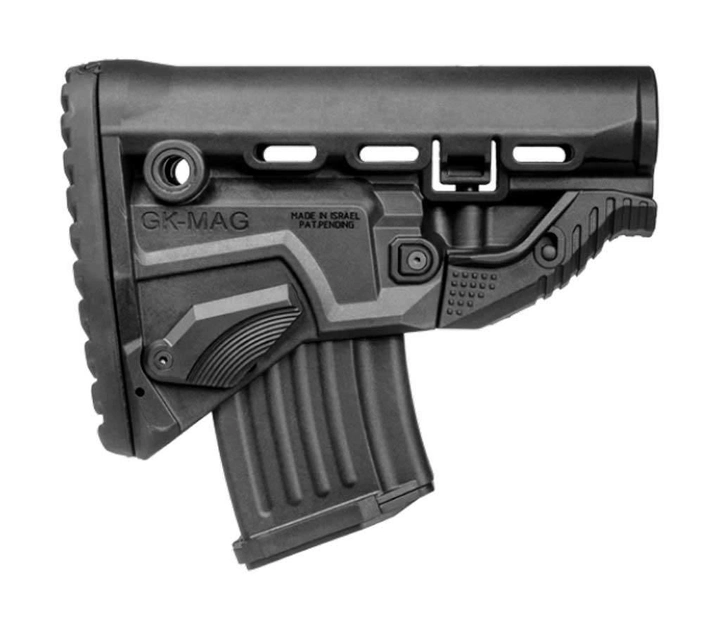 Приклад FAB Defense GK-MAG для АК с магазином на 10 патронов (без буферной трубы) черный - изображение 2