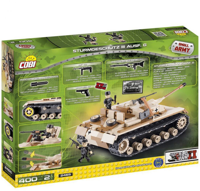Конструктор Cobi Самохідно-артилерійська установка StuG III (COBI-2465) (5902251024659) - зображення 3