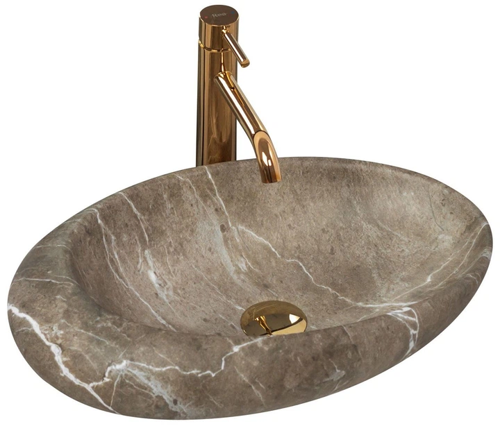 Умивальник (раковина) REA ROXY B STONE NATURE накладний (REA-U6650) - зображення 7