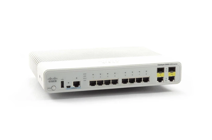 Cisco WS-C2960CG-8TC-L - 8x 1GE RJ45, 2x 1G Combo RJ45/SFP, LAN Base, Catalyst 2960C Комутатор Refurbished - изображение 3