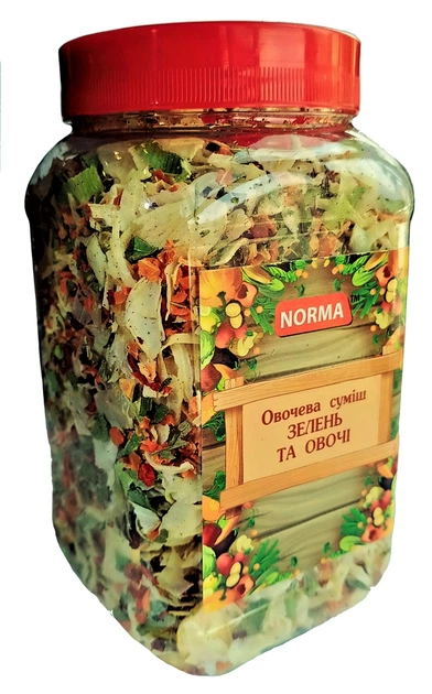 Овощная смесь Norma Зелень и овощи 200 г (4820223411386) - Фото 1 Овощная смесь Norma Зелень и овощи 200 г (4820223411386) - изображение 1