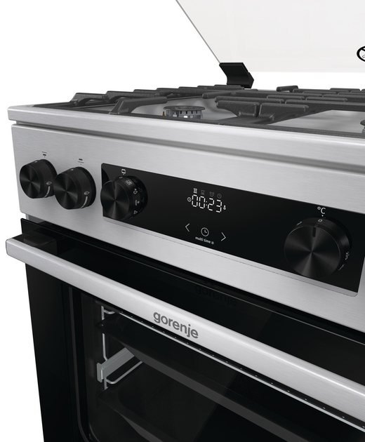 Kuchenka gazowa z piekarnikiem elektrycznym Gorenje GKS 6C70 XF - obraz 10