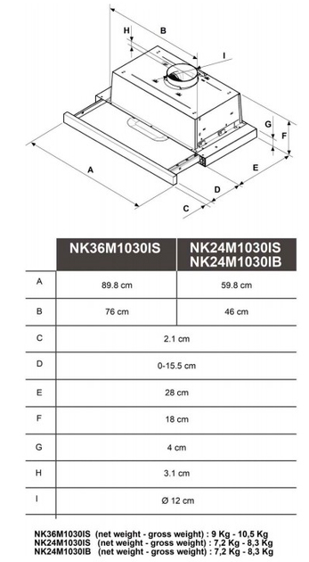 Витяжка Samsung NK24M1030IB/UR - зображення 6