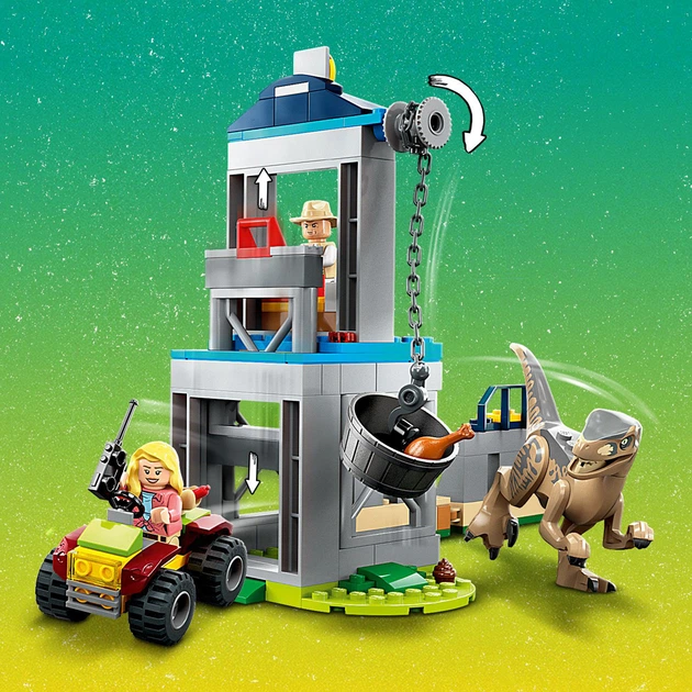 Конструктор LEGO Jurassic World Втеча велоцираптора 137 деталей (76957) - зображення 7