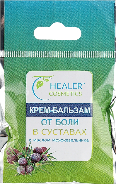 Крем-бальзам от боли в суставах с маслом можжевельника - Healer Cosmetics 10g (10g) (938682-1194309-2) - изображение 1