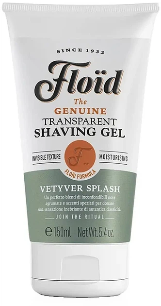 Прозрачный гель для бритья - Floid Vetyver Splash Shaving Gel 150ml (150ml) (968035-1229448-2) - Фото 1 Прозрачный гель для бритья - Floid Vetyver Splash Shaving Gel 150ml (150ml) (968035-1229448-2) - изображение 1