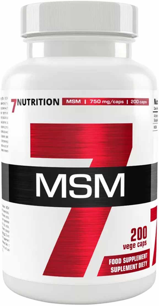 7Nutrition MSM 750 mg 200 kapsułek (5903111089726) - obraz 1