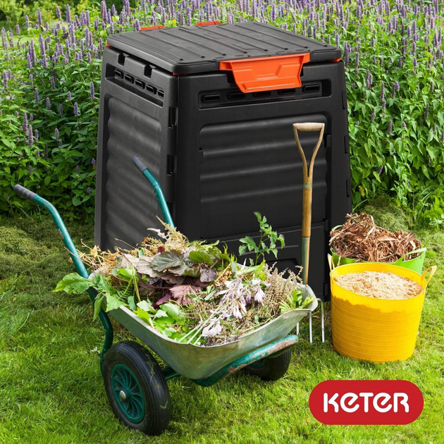 Садовый компостер пластиковый Keter Eco 320L, черный (17181157) - изображение 7