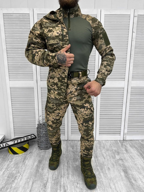 Тактичний військовий костюм Tactical ( Китель + Убакс + Штани ), Камуфляж: Піксель ЗСУ, Розмір: XXL - зображення 1