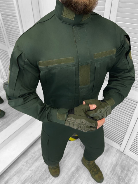 Тактичний військовий костюм Unit ( Кітель + Штани ), Камуфляж: Олива, Розмір: L - зображення 2