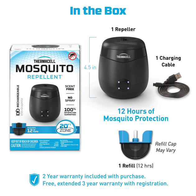 Устройство от комаров Thermacell E55 Rechargeable Mosquito Repeller ...