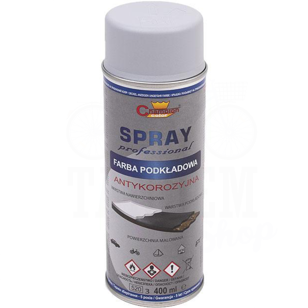 Грунт-наповнювач | Champion Spray Professional | Аерозоль 400 мл — Сірий - Фото 1 Грунт-наповнювач | Champion Spray Professional | Аерозоль 400 мл — Сірий - зображення 1