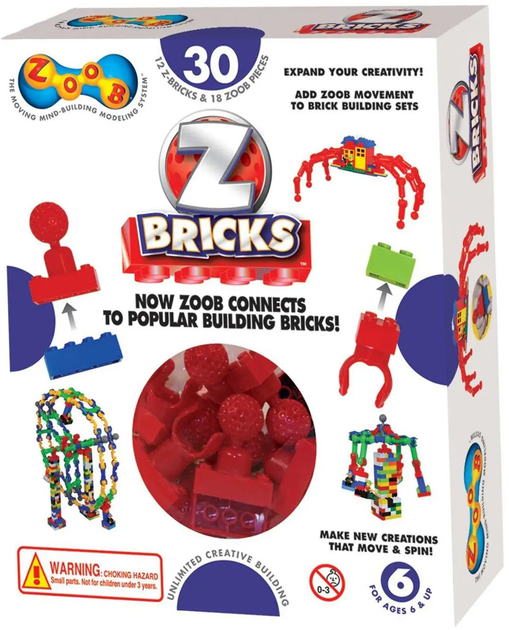 Klocki konstrukcyjne Zoob Z-Bricks 30 elementów (0Z15030) - obraz 1