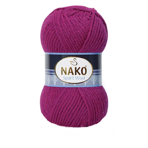 Турецька пряжа для в'язання Nako sport wool (спорт вул) товста пряжа 6964 фуксія - Фото 1 Турецька пряжа для в'язання Nako sport wool (спорт вул) товста пряжа 6964 фуксія - зображення 1
