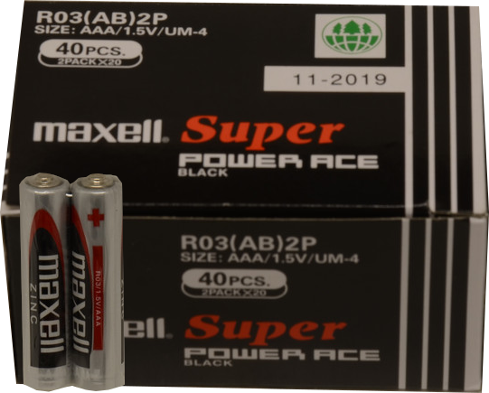 Батарейка MAXELL R03 SHRINK 40 шт - Фото 1 Батарейка MAXELL R03 SHRINK 40 шт - изображение 1
