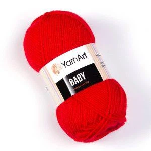 Турецкая пряжа для вязания YarnArt Baby(беби) детский яркий акрил -156 красный - Фото 1 Турецкая пряжа для вязания YarnArt Baby(беби) детский яркий акрил -156 красный - изображение 1