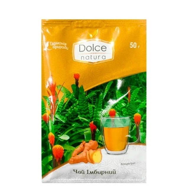 Натуральный концентрированный чай Dolce Natura Имбирь 50г х 12шт - Фото 2 Натуральный концентрированный чай Dolce Natura Имбирь 50г х 12шт - изображение 2