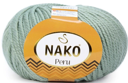 Турецкая пряжа для вязания Nako Peru(перу) шерсть с альпакой -292 зеленый миндаль - Фото 2 Турецкая пряжа для вязания Nako Peru(перу) шерсть с альпакой -292 зеленый миндаль - изображение 2