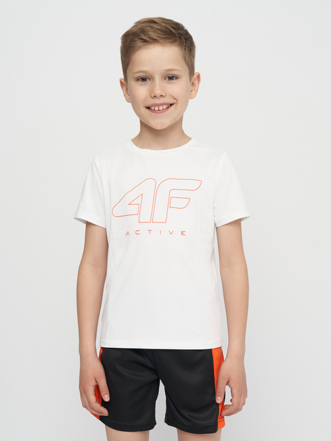 Подростковая футболка для мальчика 4F 4FJSS23TFTSM166-10S 134-140 см ...
