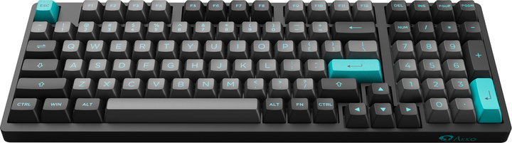 Клавіатура Akko 3098N RGB TTC Honey Switch (6925758618304) Black/Cyan - зображення 3