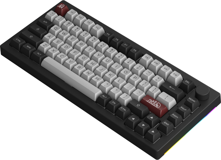 Клавиатура беспроводная Akko 5075B Plus Dracula V3 Cream Yellow RGB USB/Bluetooth Black-White (6925758622424) - изображение 4