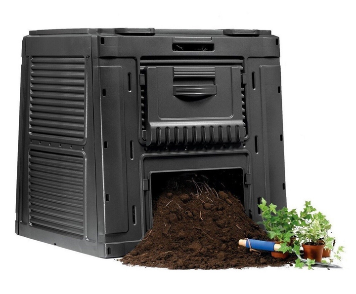 Садовый компостер пластиковый Keter E-Composter 470L черный, с основанием (17186362) - изображение 2