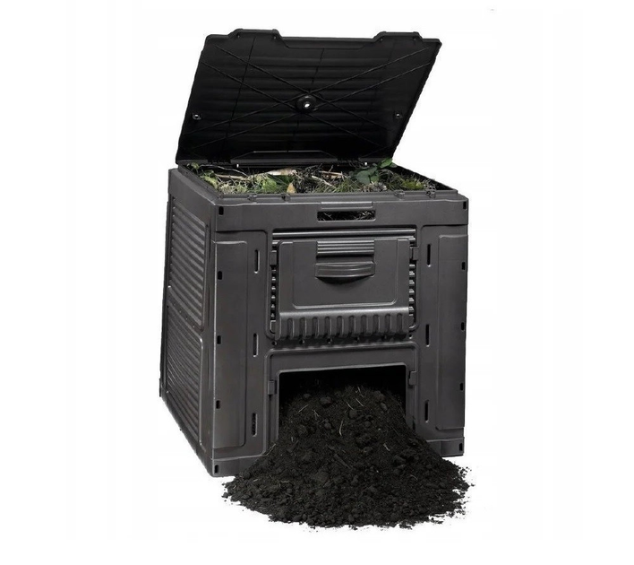 Садовый компостер пластиковый Keter E-Composter 470L черный, с основанием (17186362) - изображение 3