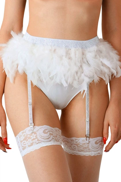 Пояс для чулок с перьями Art of Sex Sweet Angel one size Белый - Фото 1 Пояс для чулок с перьями Art of Sex Sweet Angel one size Белый - изображение 1