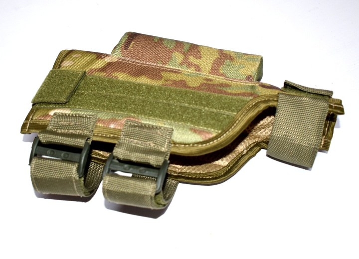 Щока на приклад зброї регульована BB1, накладка підщічник на приклад АК, гвинтівки, рушниці з панелями під патронташ Мультикам - зображення 2