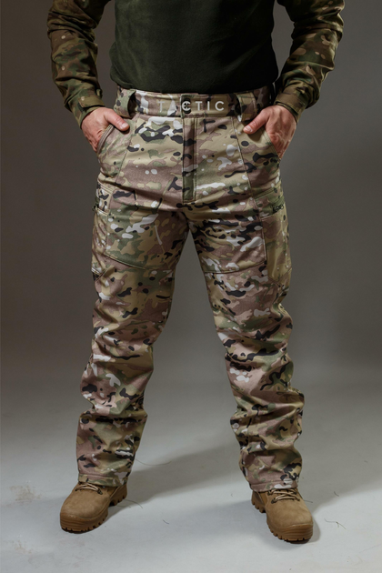 Військові штани Tactic (тактичні штани) SoftShell Мультикам зимові 46 - зображення 1