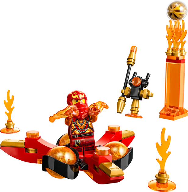 Zestaw klocków LEGO Ninjago Smocza moc Kaia salto spinjitzu 72 elementy (71777) - obraz 2