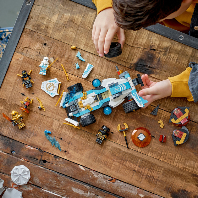 Конструктор LEGO Ninjago Суперсила дракона Зейна автомобіль для перегонів спін-джитсу 307 деталей (71791) - зображення 4