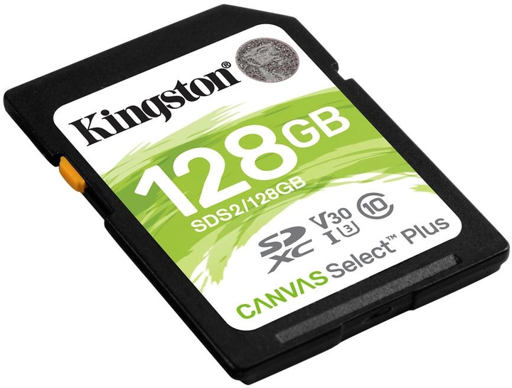 Kingston SDXC 128 GB Canvas Select Plus Class 10 UHS-I U3 V30 (SDS2/128 GB) - obraz 2