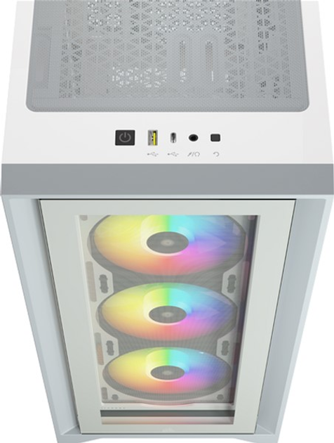 Obudowa Corsair iCUE 4000X RGB Szkło hartowane Białe (CC-9011205-WW) - obraz 9