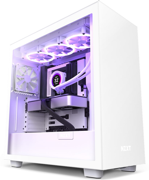 Obudowa PC NZXT H7 v1 2022 Base Edition ATX Mid Tower Chassis All White (CM-H71BW-01) - obraz 1
