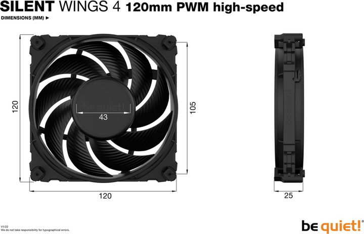 Chłodzenie be quiet! Silent Wings 4 120mm PWM szybki Czarny (BL094) - obraz 6