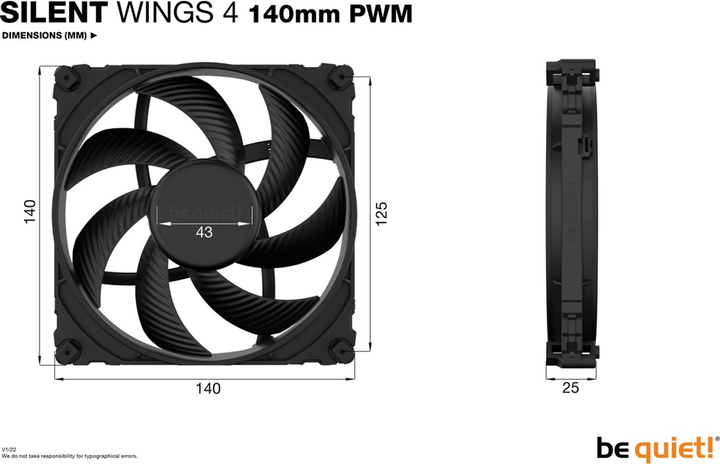 Chłodzenie be quiet! Silent Wings 4 140mm PWM Czarny (BL096) - obraz 6