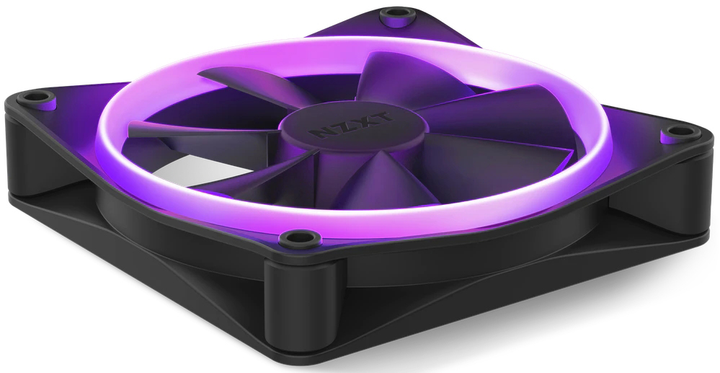 Chłodzenie NZXT RGB - pojedyncze F120RGB - 120 mm Czarny (RF-R12SF-B1) - obraz 4