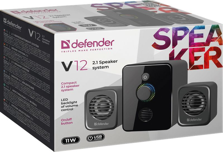 Zestaw głośników Defender V12 USB Czarny (4745090820133) - obraz 5