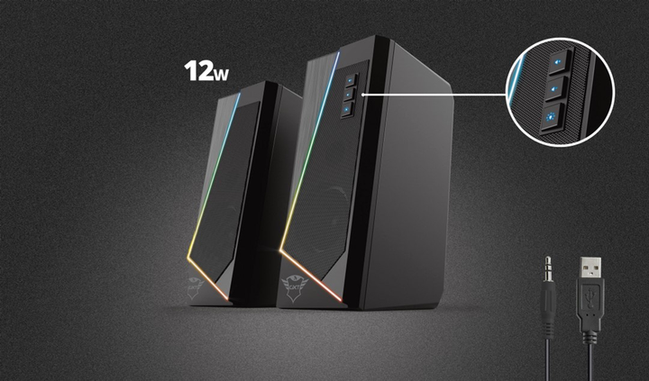 Zestaw głośników Trust GXT 609 Zoxa RGB Illuminated Speaker Set (24070) - obraz 6