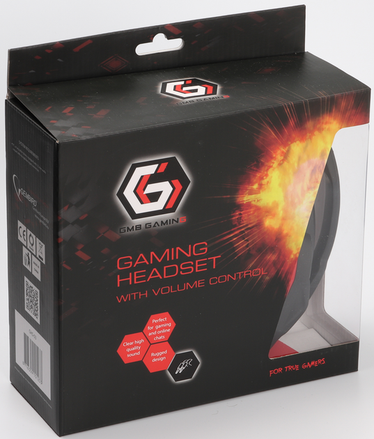 Słuchawki Gembird GHS-03 Czarno/Czerwone - obraz 7