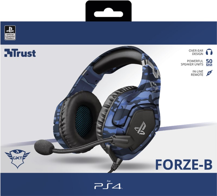 Słuchawki Trust GXT 488 FORZE-B PS4 Niebieskie (23532) - obraz 2