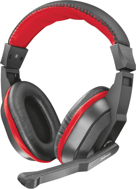 Słuchawki Trust Ziva Gaming Headset Czarno-Czerwone (TR21953) - obraz 1