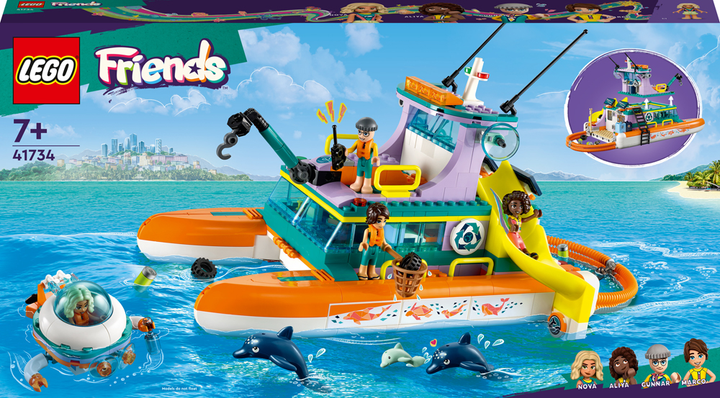 Zestaw klocków LEGO Friends Morska łódź ratunkowa 717 elementów (41734) - obraz 1