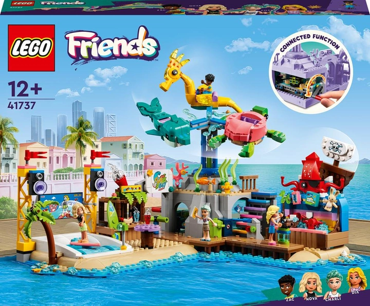 Zestaw klocków LEGO Friends Plażowy park rozrywki 1348 elementów (41737) - obraz 1